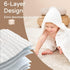 2 Pack 100% 32x32Inch, Essential,White-2 Pack Yoofoss Hooded Baby Towels for Newborn Muslin Organic Cotton Baby Bath