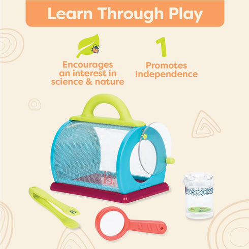 B. toys Bug Bungalow - Bug Catching Kit for Sports & Outdoors, Insect Catching Set for Summer Educational Fun