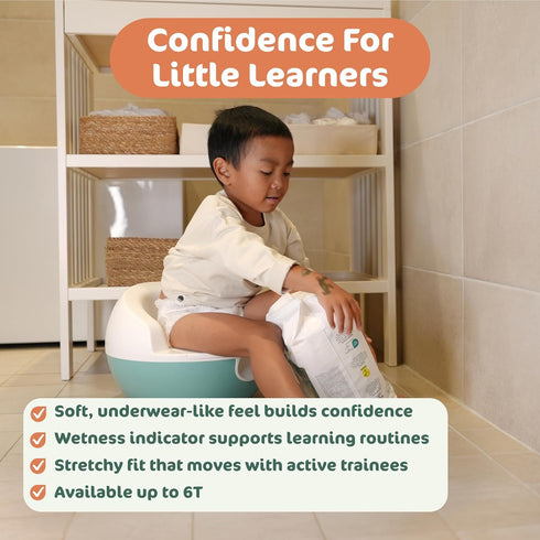 4, 2T3T (1833 lbs), 22 Count Naty FreeMovers Pull Up Training Pants for Sensitive Skin | Hypoallergenic Potty Training