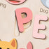1st 0-3: Cute Name Puzzle: Personalized with Name and Animals | Birthday Gift, Wooden Toy Playful Learning Experience