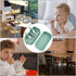 4pcs Travel Suction Plate Set for Baby, Portable Silicone Divided Bowls with Utensils for Toddler, Green