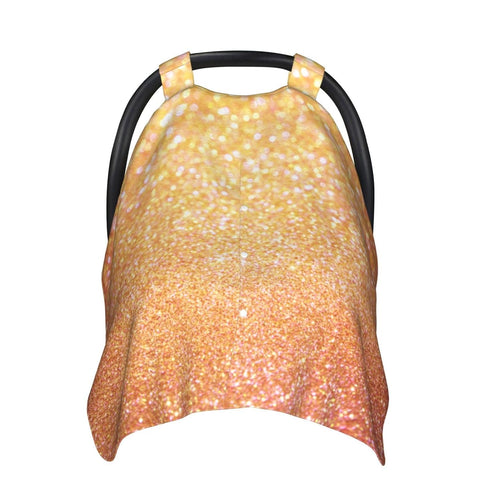 Zhbvncp Gold Orange Lights Baby Car Seat Cover & Breastfeeding Nursing Cover - Breathable Stretch Fabric Multi-Use