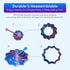 KEZPO 3D Printed Expanded Sensory Fidget Star,Transformable Stress Relief Finger Toy with Detachable Handle,for Office