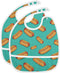 IHCVHQX Baby Feeding Bibs with Catcher Pocket Hot Dogs Green Toddler Sleeveless Teething