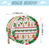 Christmas Gingerbread Round Pacifier Storage Case with Zipper, Portable Pacifier Case for Travel, Diaper Bag & Purse