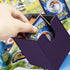 Card Deck Box for Commander - PU Leather Storage Box with 2 Dividers, Fits 100+ Single Sleeved Cards (Purple)