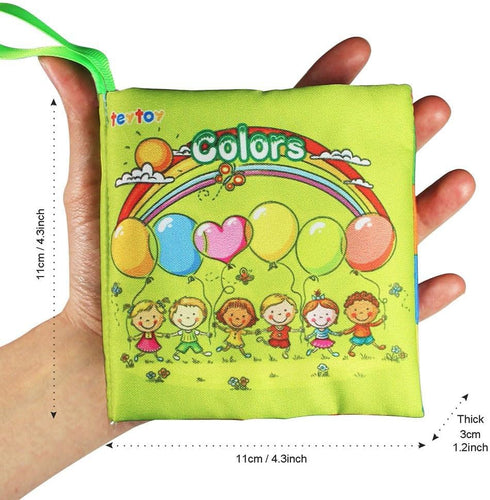 teytoy My First Soft Book, 6 PCS Nontoxic Fabric Baby Cloth Books, Early Education Toys for Toddler