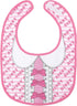 Littleforbig Cotton Waterproof Babydoll Printed Adult Bib - Adjustable Velcro Closure, Pretty in Pink Sissy Bib