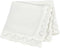 Knitted Baby Blanket, 100% Cotton Receiving Swaddle Crib Blanket, 40 x 31 Inch, White for Newborns