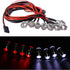 RC Scale Crawler LED Light Kit, Headlights and Taillight Combo for 1/10 Slash RC Truck