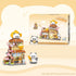 MEIEST Set,Simulation Mini City Shop Street View Building Blocks Model Panda Architecture Collection Particle