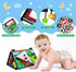 Dr.Rapeti Black and White Tummy Time Floor Mirror for Baby, Infant, Toddler Kids, Washable Non-Toxic Toy with Crinkle
