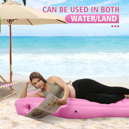 Inflatable Pregnancy Pillow with Hole - Pregnancy Blow Up Mattress, Maternity Pillow Inflatable for Prone Sleeping