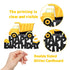 Glitter Building Truck Happy Birthday Cake Topper, Construction Truck Decor for Kids Birthday or Baby Shower Party