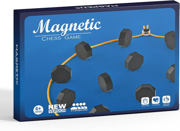 NBXEW Magnetic Chess Game, Magnet Game with String, 20 Full-Size Stones, Adjustable String,