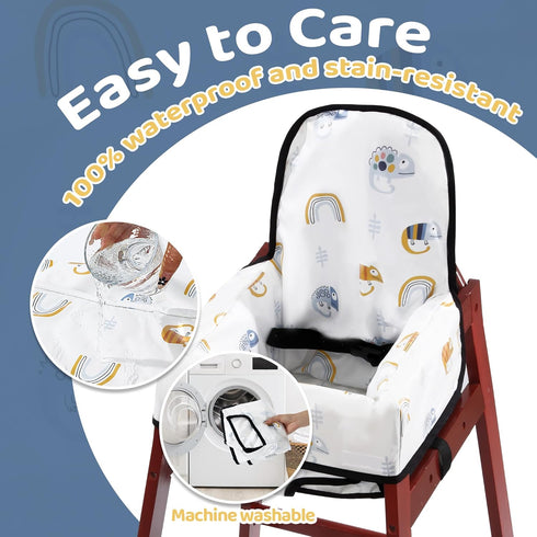 100% BALAPET Resuable Waterproof High Chair Cover with Back Support for Restaurant, Baby Chair Protector Cover