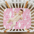 KICPOAY 52 28 Airplanes Clouds Star Pink Fitted Crib Sheets Stretchy Portable Playard Sheets for Baby Toddler