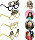obmwang 24 Pieces Happy New Year Eyeglasses, Fancy Party Glasses for 2025 New Year's Eve Party Favors