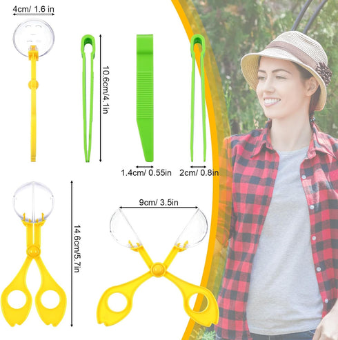 Mudder 12 Pieces Fine Motor Skill Toys, Includes 6 Handy Scoopers and 6 Jumbo Tweezers for Outdoor Exploration