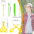 Mudder 12 Pieces Fine Motor Skill Toys, Includes 6 Handy Scoopers and 6 Jumbo Tweezers for Outdoor Exploration