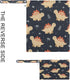 Burbuja 2 Pack, 2 Dinosaurs Wet Dry Bags for Baby Cloth Diaper Waterproof Reusable Wet Bag with Zippered Pockets
