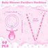 60 Coume Pieces Baby Shower Pacifiers Necklace Acrylic Pacifiers Necklace Charm Party Favors for Girls Boys Baby Shower