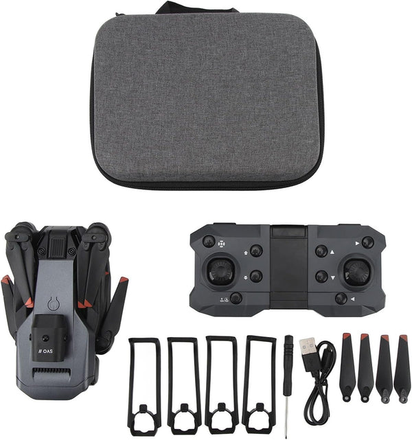 K6 Drone with 3 HD Cameras, Built-in Battery, Folding Quadcopter for Age 14 and Older, Real Time View, Beauty Filter