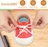 FLATRI Wooden Red Shoe Tying Practice for Kids, How to Tie Your Shoes for Kids Threading Lacing Shoes Training, Learn