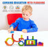 BOZE SUPOD 3 4 5 6+Years Set Toddler-19PCS Wooden Toys, Montessori Toys for Kids Old Boys Girls Rainbow Stacking Blocks