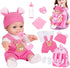 12" Baby Doll With Bear Pattern Backpack Carrier In Gift Box,12 Inch