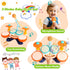 Set 1-3, Set 1 2 3 Toddler Drum for Toddlers Upgraded Baby Drum with Microphone, Adjustable Cymbals & Stable Base, Soft