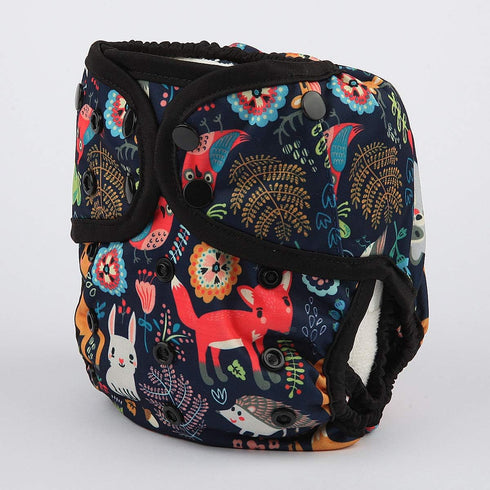 Hibaby Gusset One Size Cloth Diaper Cover Snap With Double (Forest)