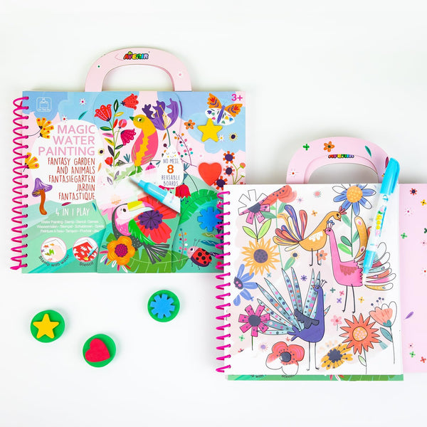 Avenir Reusable Water Coloring Book for Toddlers 3-5 Years, Road Trip &