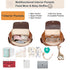 Backpack, 14 Leather Diaper Bag Pockets, Fashion Diaper Bag Leather with Changing Pad, Stroller Straps, Travel