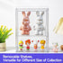 2 Pack 3Tiers Clear Display Case for Figures with Magnetic Door, Acrylic Display Cases for Collectibles, Acrylic
