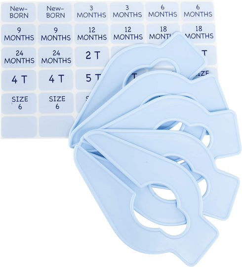 Baby Buddy Closet Organizers, Set of 10, Blue, Newborn to Size 8, Essential Nursery Must Have