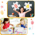 24 Pcs DIY Giant Blank Puzzle Pieces 12 Inches, Large Paper Puzzle Craft Kit for Classroom Bulletin Board Decor