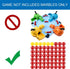 Gejoy 63 Pieces Game Replacement Marbles, 3 Set Compatible with Hungry Hippos, 57 Red and 6 Yellow Balls