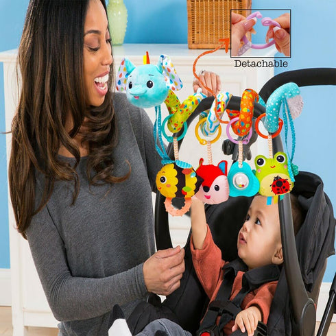 ORZIZRO 0-6 0 3 6 12 Stroller Toys, Car Seat Toys for Babies Infants Months, Activity Spiral Plush Hanging Toy Gift