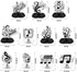 11 Pcs Music Decorations, Retro Musical Notes Honeycomb Centerpieces for Birthday Party Supplies