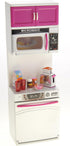 Set, Set Set (4-in-1) PowerTRC Doll Kitchen Play Mini Modern Toy Kitchen Pretend Play Furnitures Toy Accessories