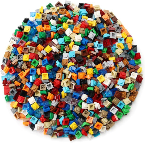 Feleph Basic 1000 Pieces Plate - 1x1 Bricks Creative Pixel Mosaic Art, 20 Colors Parts Building Play Blocks Set