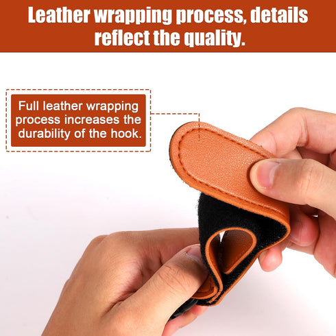 2pcs Adjustable Baby Stroller Hooks, Leather Buckle Strap, Multipurpose Style for Hanging Shopping Diaper Bags