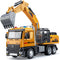 Excavator Toy Metal Cab, Big Digger Toys for Boys with Lights Sounds and Working Movable Parts, Friction Powered