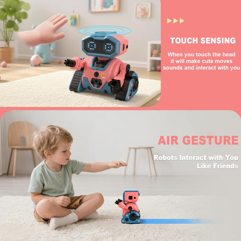 BYTEWAR Robot Toys for Boys Girls, Rechargeable RC Robot with GestureSensing,Auto-Demonstration, Fun Gift