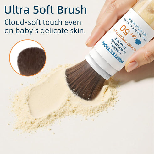 Bella's Friends Life 50, Summer Powder Sunscreen for Kids SPF Brush-On Zinc Oxide Mineral Powder for Face and Body