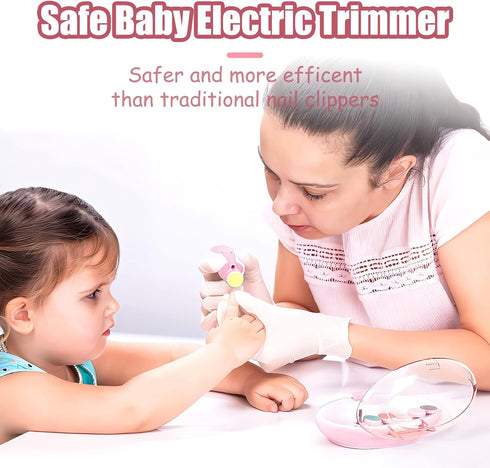 Baby Nail Trimmer Electric - 12 in 1 Baby Nail Clippers Kit with Clipper, Scissor, Tweezers, Nail Files