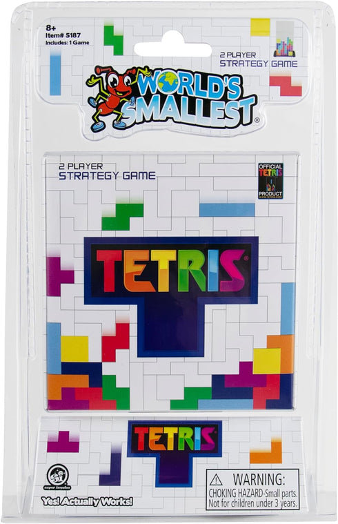 World's Smallest Tetris Board Game, Strategic Puzzle Game for Portable Travel Gaming Excitement