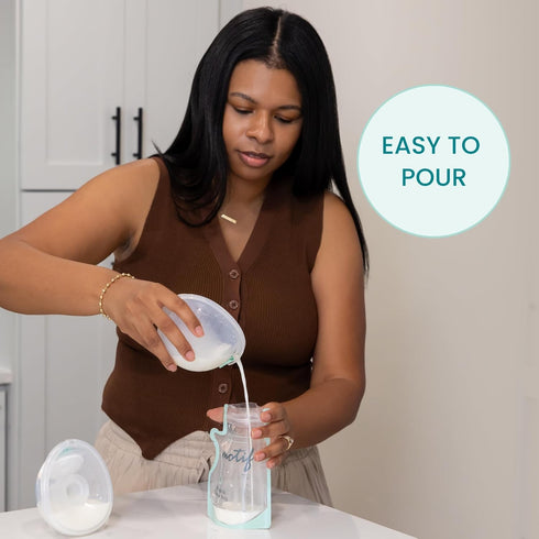5 (5 oz) Motif Medical Breast Milk Collector Cups for Luna, Duo, & Roam Breast Pump - Hands-Free & Portable Collection