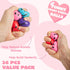 36 Packs JOYIN Heart Shape Stress Ball with Cards Stress Relief Fidget Toy for Valentine Party Favors, Classroom Prize